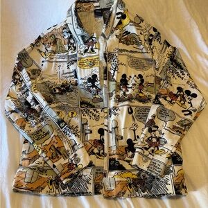 Our Universe size small Mickey comic denim jacket